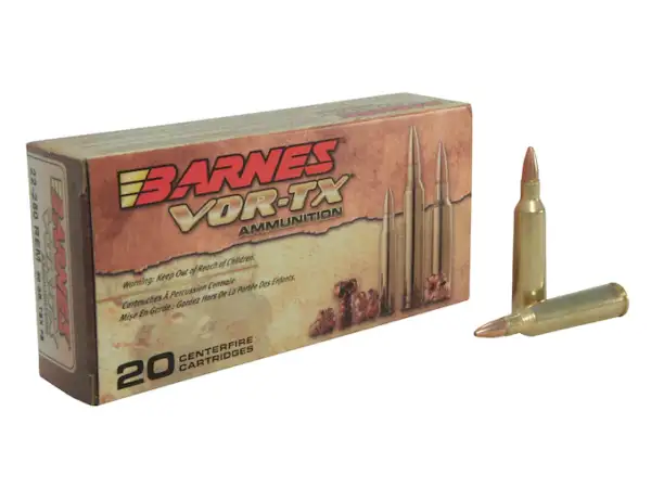Barnes VOR-TX Ammunition 22-250 Remington 50 Grain TSX Hollow Point Lead-Free Box of 20 picture