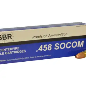 SBR Ammunition 458 SOCOM Subsonic 450 Grain Full Metal Jacket Box of 20 picture