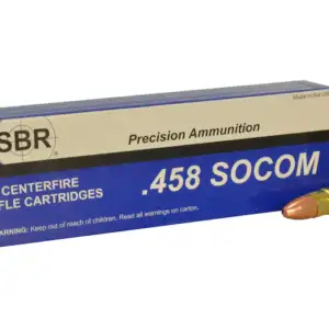 SBR Ammunition 458 SOCOM 350 Grain Full Metal Jacket Box of 20 picture