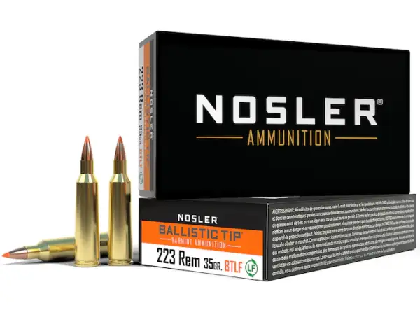 Nosler BT Varmint Ammunition 223 Remington 35 Grain Ballistic Tip Varmint Lead-Free Box of 20 picture