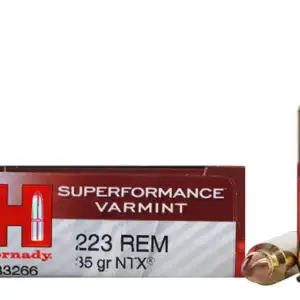 Hornady Superformance Varmint Ammunition 223 Remington 35 Grain NTX Lead-Free Box of 20 picture