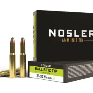 Nosler BT Ammunition 30-30 Winchester 150 Grain Round Nose Ballistic Tip Box of 20
