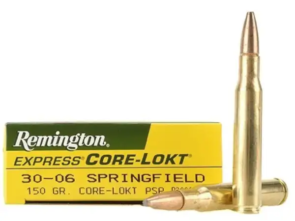 Remington Core-Lokt Ammunition 30-06 Springfield 150 Grain Core-Lokt Pointed Soft Point Box of 20
