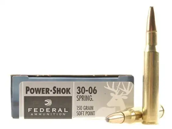 Federal Power-Shok Ammunition 30-06 Springfield 150 Grain Soft Point Box of 20