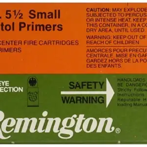 Remington Small Pistol Primers #5-1/2 Box of 1000 (10 Trays of 100)