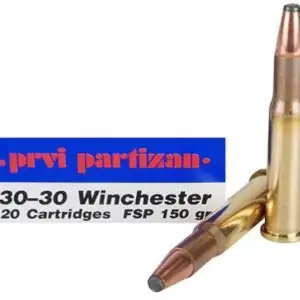 Prvi Partizan Ammunition 30-30 Winchester 150 Grain Flat Nose Soft Point Box of 20